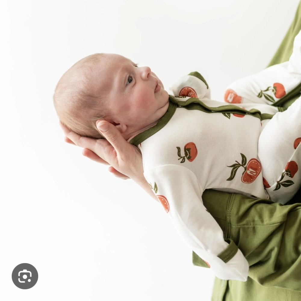 Kyte baby persimmon footed romper